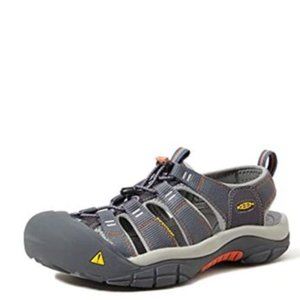 KEEN Men's Newport H2 Closed Toe Water Sandals, India Ink/Rust, 8.5 M
